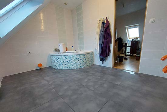 Comble de salle de bain